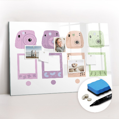 Magnetic board for drawing Camera set