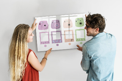 Magnetic board for drawing Camera set