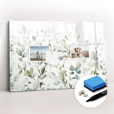 Dry erase magnetic board Plants leaves