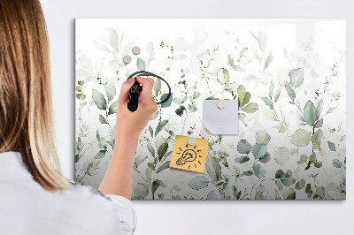 Magnetic board for writing Plants leaves