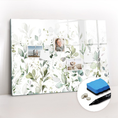 Dry erase magnetic board Plants leaves