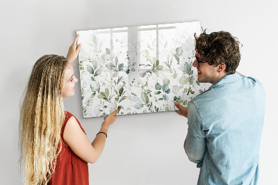 Magnetic board for writing Plants leaves