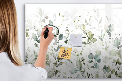 Magnetic board for writing Plants leaves