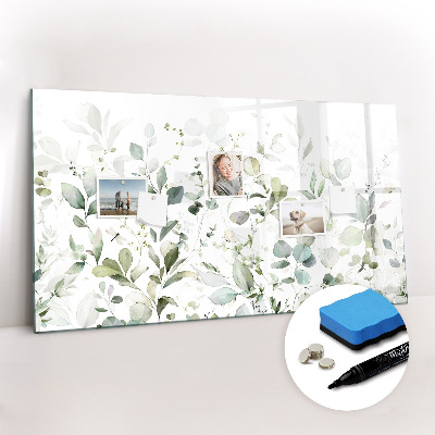 Magnetic board for writing Plants leaves