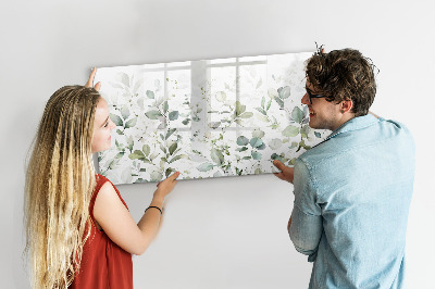 Magnetic board for writing Plants leaves