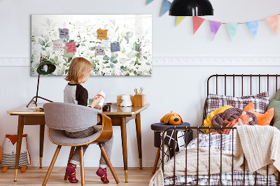 Dry erase magnetic board Plants leaves
