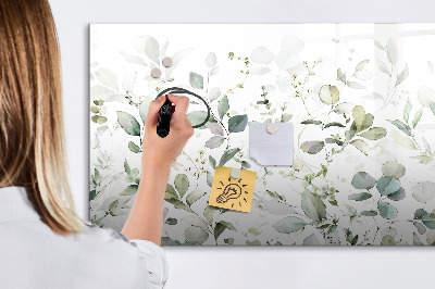 Magnetic board for writing Plants leaves