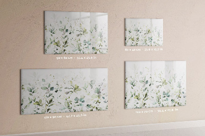 Magnetic board for writing Plants leaves