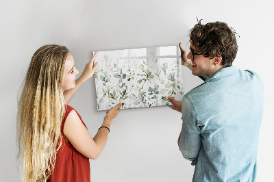 Magnetic board for writing Plants leaves