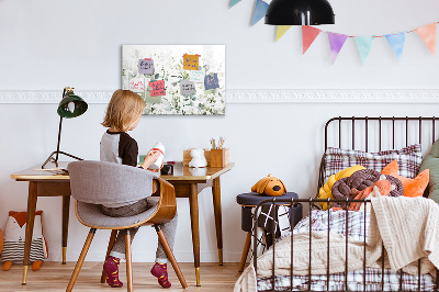 Magnetic board for writing Plants leaves