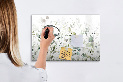 Magnetic board for writing Plants leaves