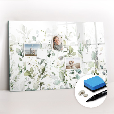 Dry erase magnetic board Plants leaves
