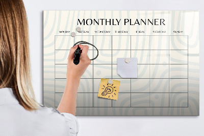 Dry erase magnetic board Monthly planner