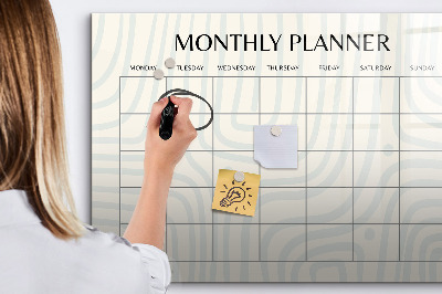 Magnetic board for drawing Monthly planner