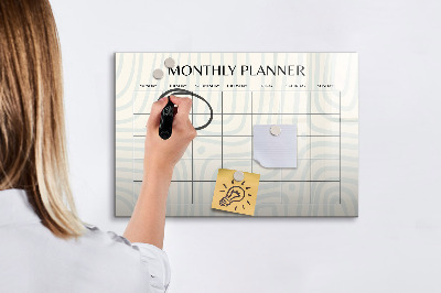 Magnetic board for drawing Monthly planner