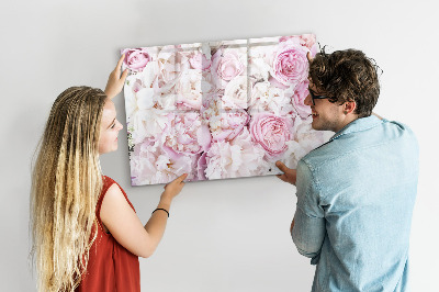 Magnetic board for writing Decorative flowers