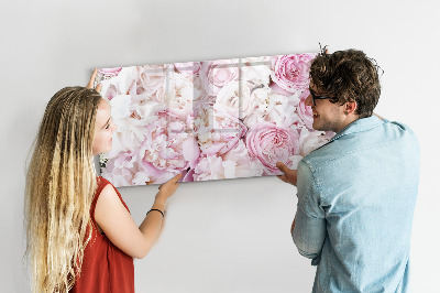 Magnetic board for writing Decorative flowers