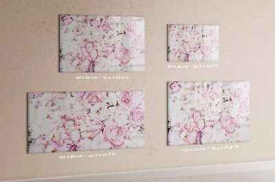 Magnetic board for writing Decorative flowers