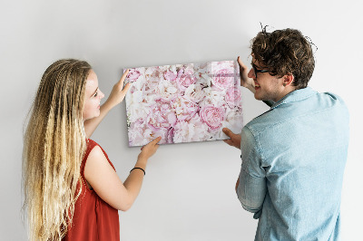 Magnetic board for writing Decorative flowers