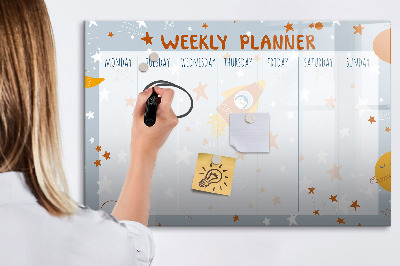 Dry erase magnetic board Weekly planner