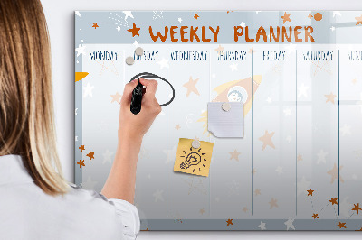 Dry erase magnetic board Weekly planner