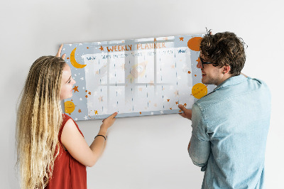 Dry erase magnetic board Weekly planner