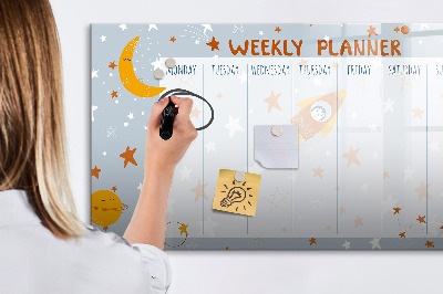 Dry erase magnetic board Weekly planner