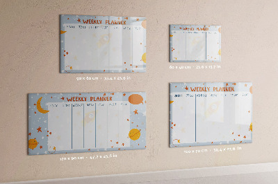 Magnetic board with marker Weekly planner