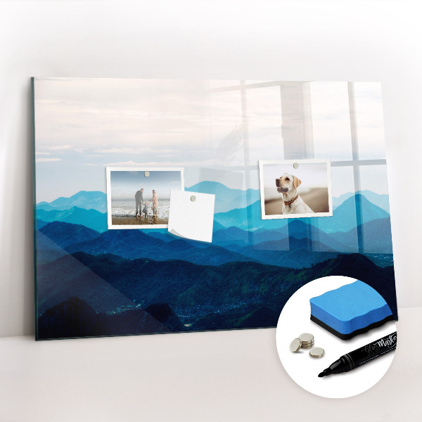 Dry erase magnetic board Watercolor Mountains