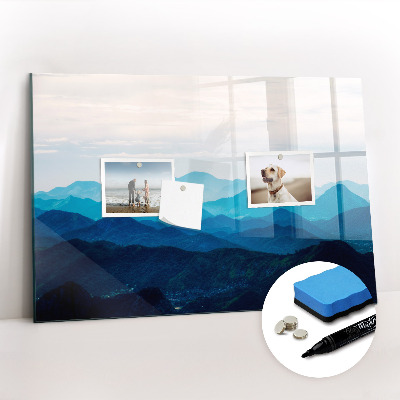 Dry erase magnetic board Watercolor Mountains