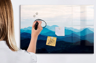 Dry erase magnetic board Watercolor Mountains