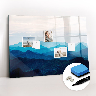 Dry erase magnetic board Watercolor Mountains