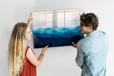 Dry erase magnetic board Watercolor Mountains