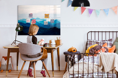 Dry erase magnetic board Watercolor Mountains