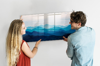 Dry erase magnetic board Watercolor Mountains