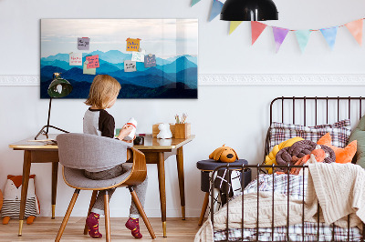 Dry erase magnetic board Watercolor Mountains