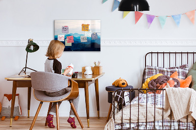 Magnetic board for drawing Watercolor Mountains