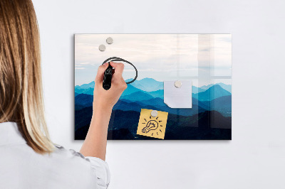 Dry erase magnetic board Watercolor Mountains