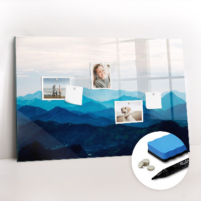 Dry erase magnetic board Watercolor Mountains