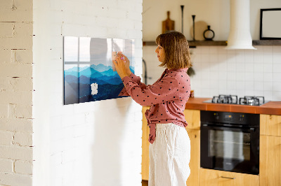 Dry erase magnetic board Watercolor Mountains