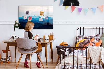 Dry erase magnetic board Watercolor Mountains