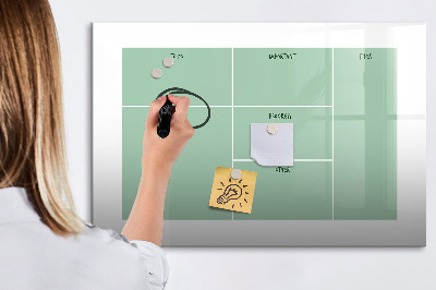 Dry erase magnetic board Office organizer