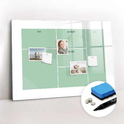 Dry erase magnetic board Office organizer