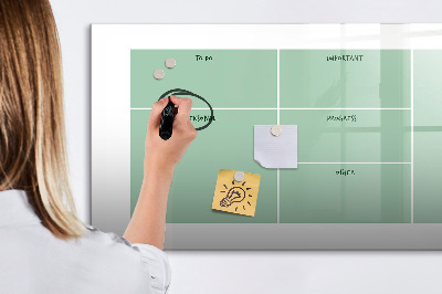Dry erase magnetic board Office organizer