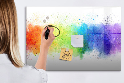 Magnetic dry erase board Abstract rainbow