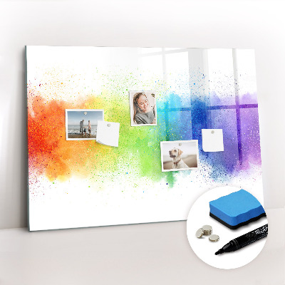 Magnetic dry erase board Abstract rainbow
