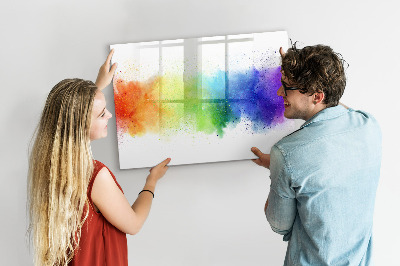 Magnetic dry erase board Abstract rainbow