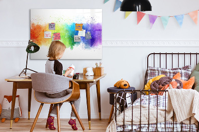 Magnetic dry erase board Abstract rainbow