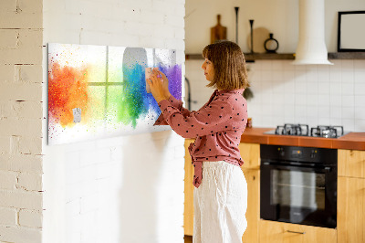 Magnetic dry erase board Abstract rainbow