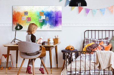 Magnetic board for writing Abstract rainbow